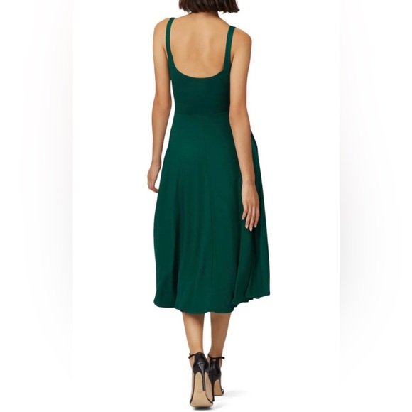 Reformation Zarina Notch Neck Dress in Emerald Green Sleeveless Size Small - Picture 8 of 17